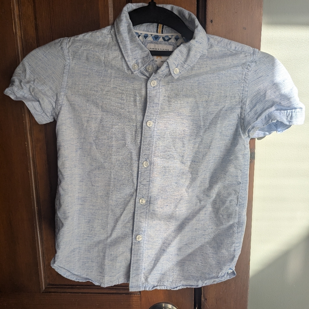Boy Light Blue Short Sleeve Shirt
